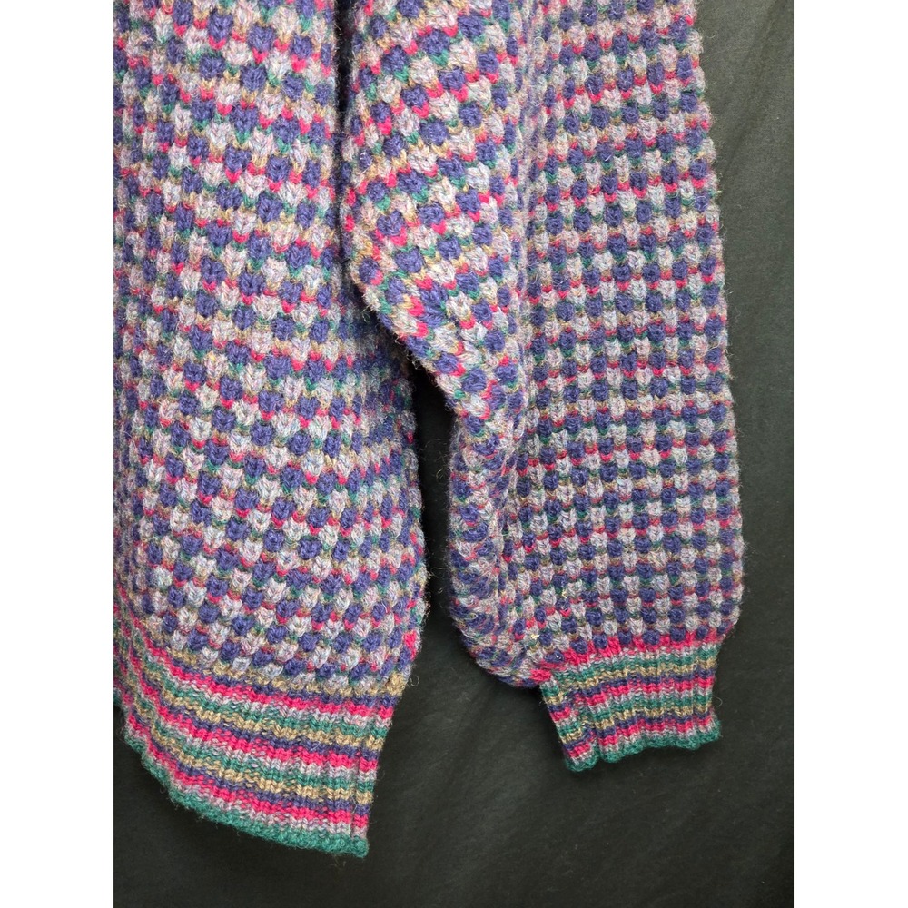 Eddie Bauer Vintage Shetland Wool Sweater Men XL Multicolor Knit Crewneck Greece - Picture 5 of 8